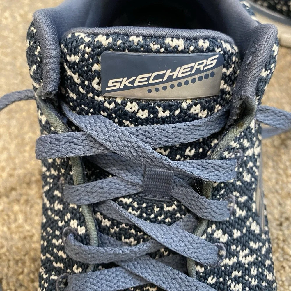 Skechers Athletics Shoes Women 9.5 EU 39.5 Blue Textile Stretch Running Everyday